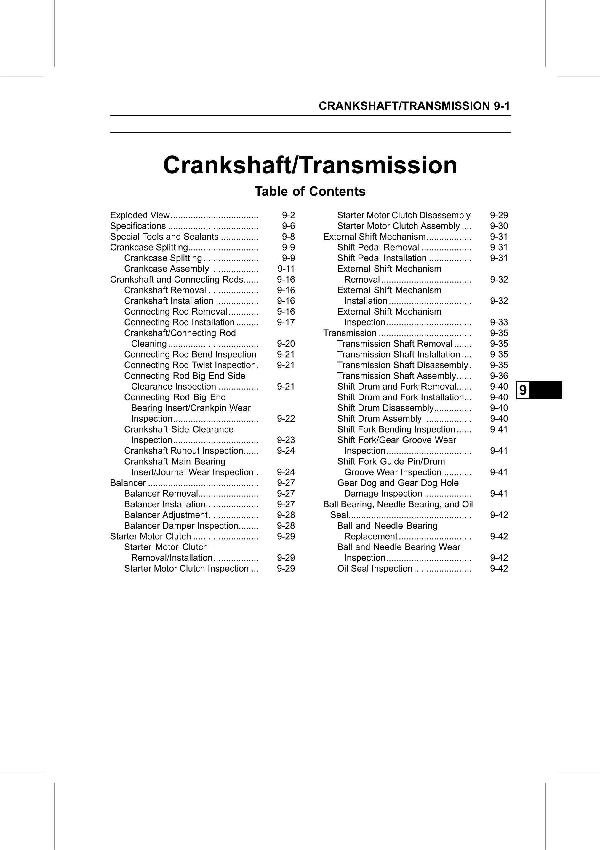 Service Manual page 347 — Crankshaft/Transmission