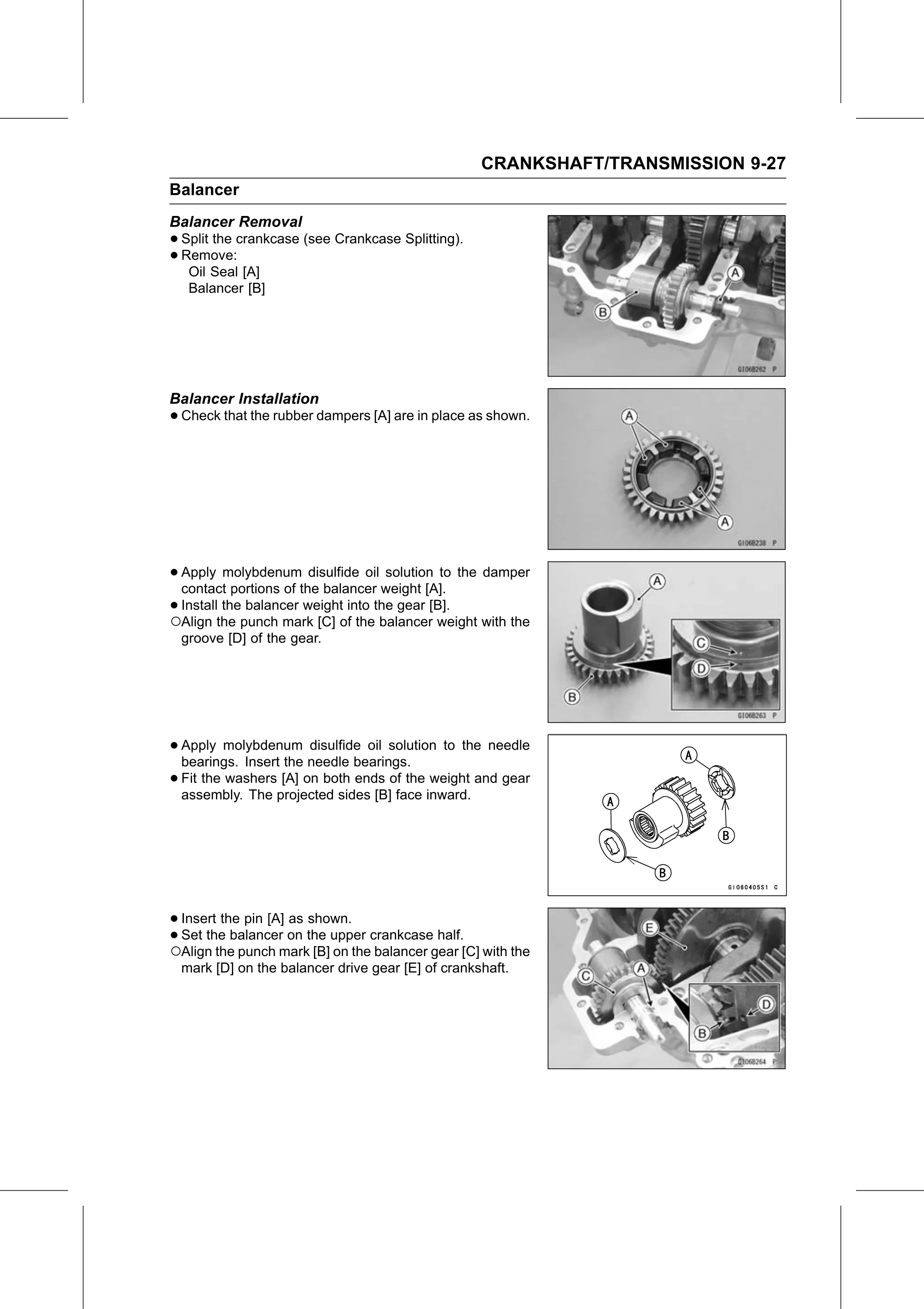 Service Manual page 373 — Crankshaft/Transmission › Balancer Installation