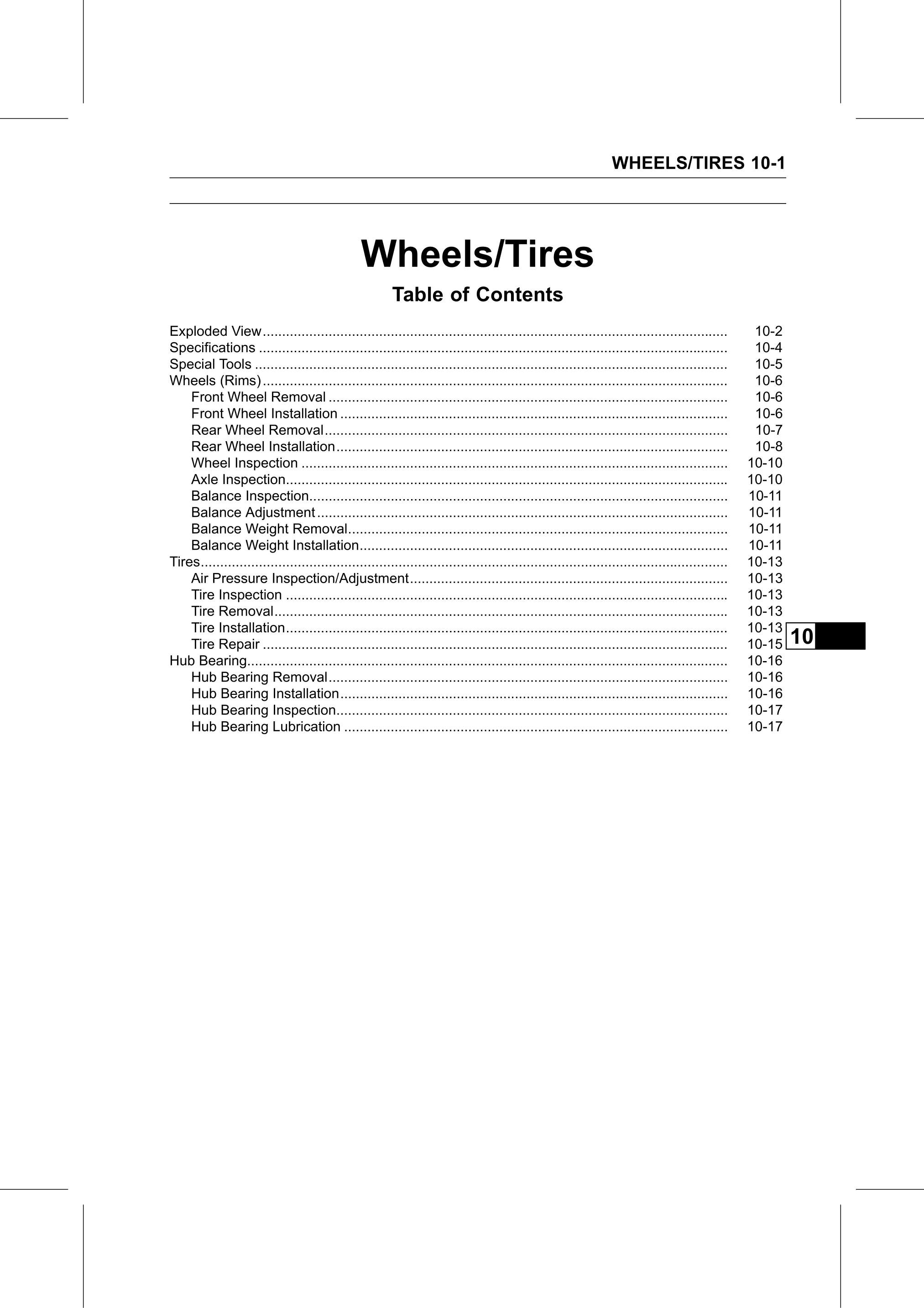Service Manual page 389 — Wheels/Tires