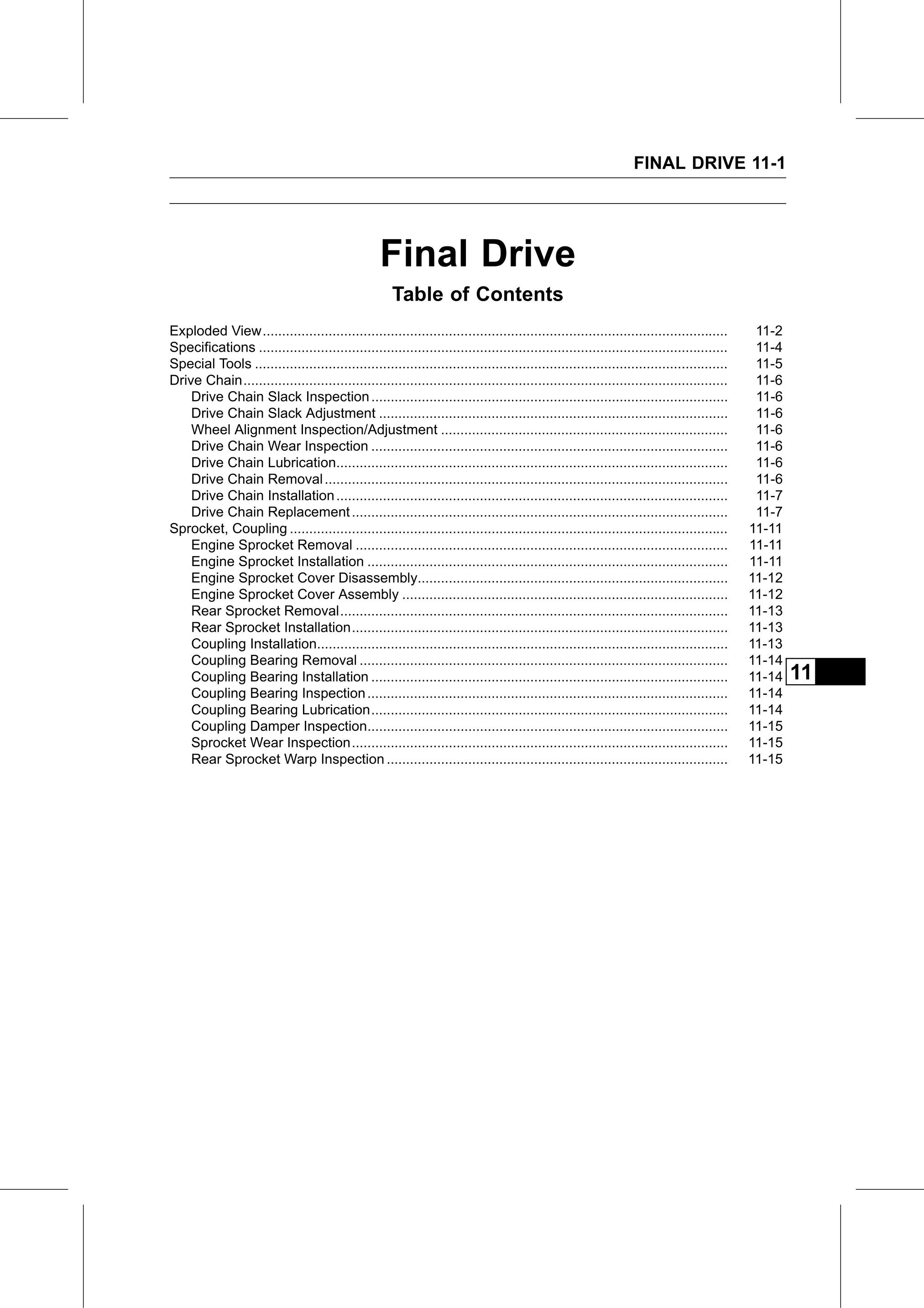 Service Manual page 407 — Final Drive