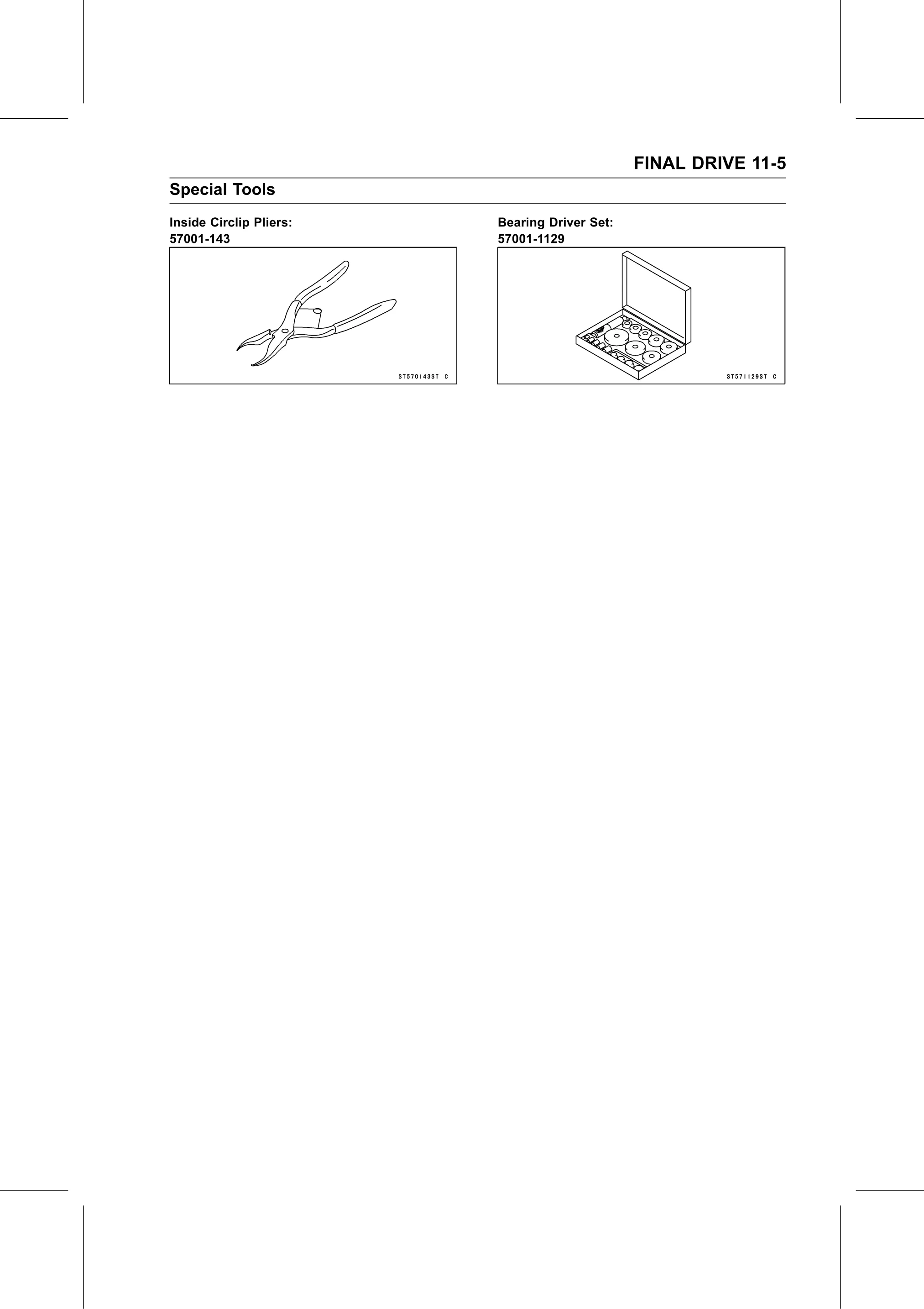 Service Manual page 411 — Final Drive › Special Tools