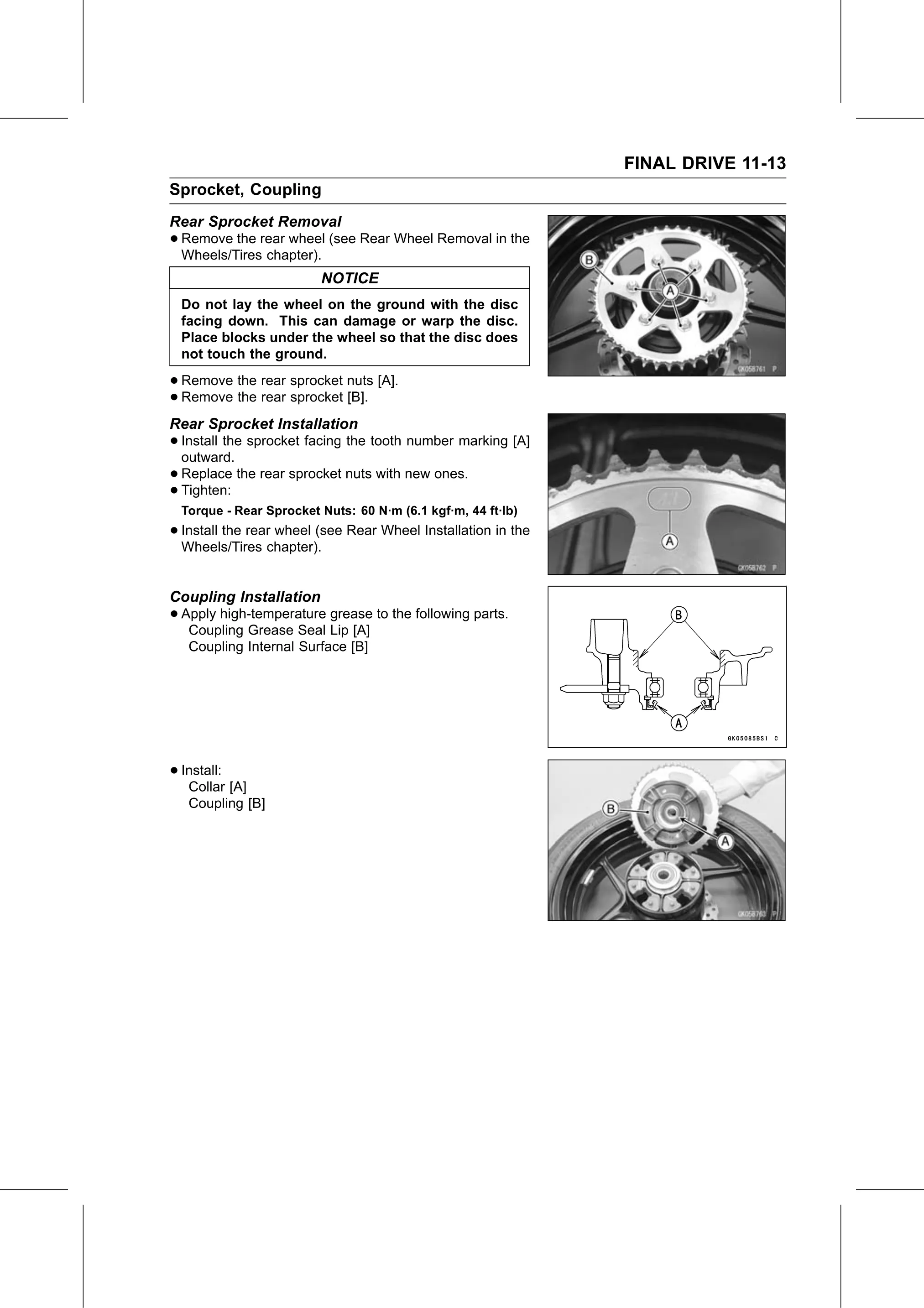 Service Manual page 419 — Final Drive › Coupling Installation
