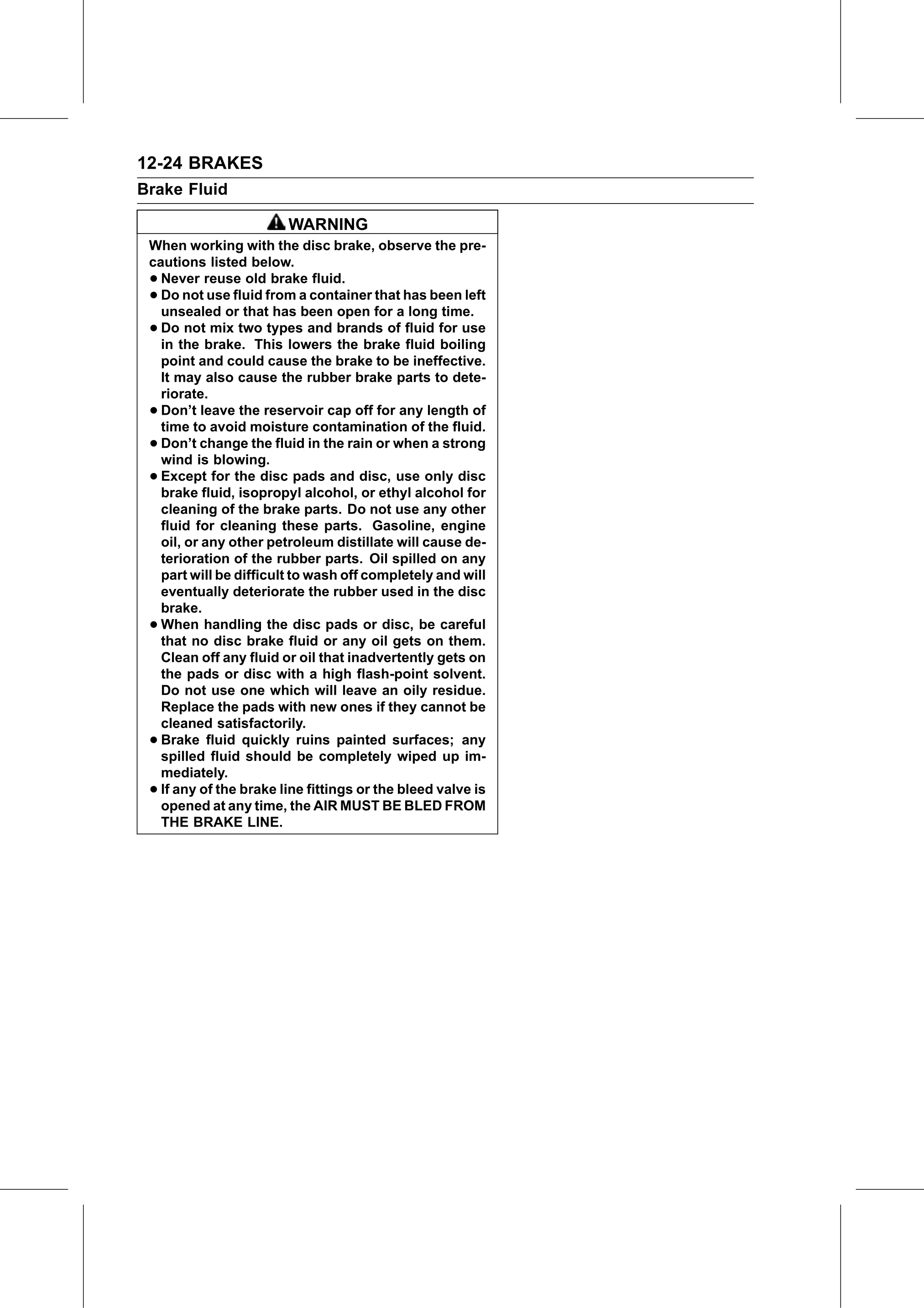 Service Manual page 446 — Brakes › Brake Line Bleeding