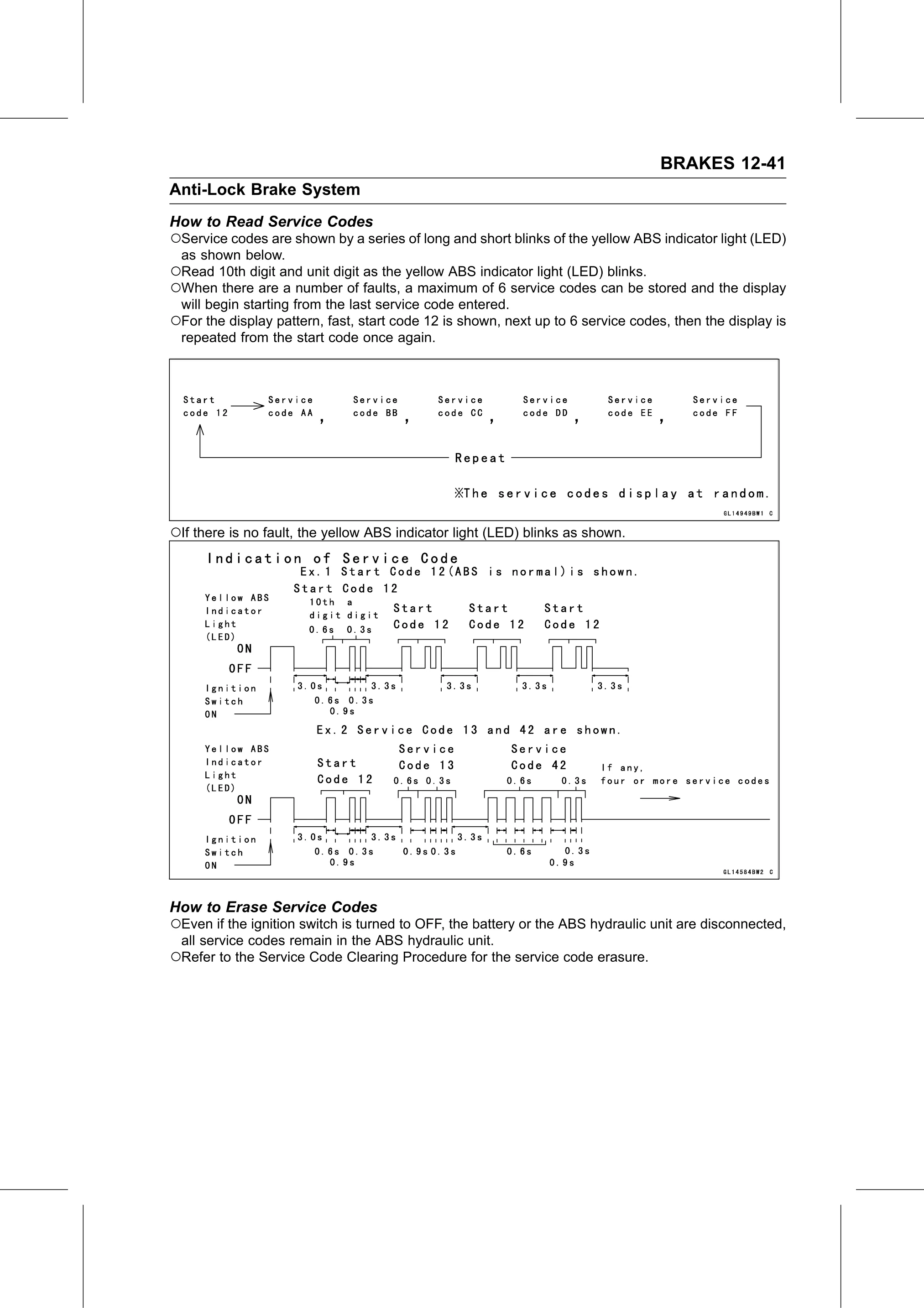 Service Manual page 463 — Brakes › How to Erase Service Codes
