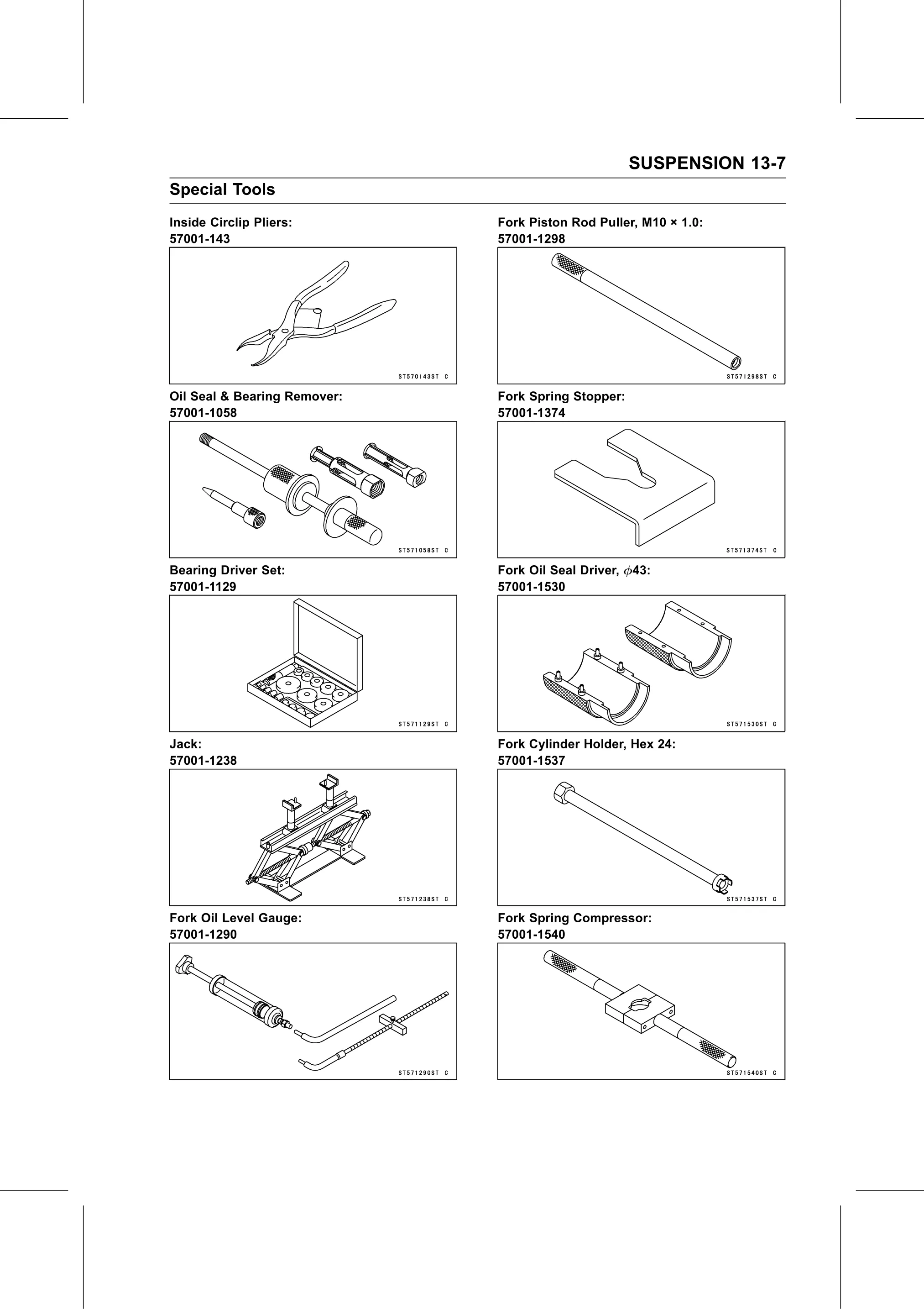 Service Manual page 487 — Suspension › Special Tools