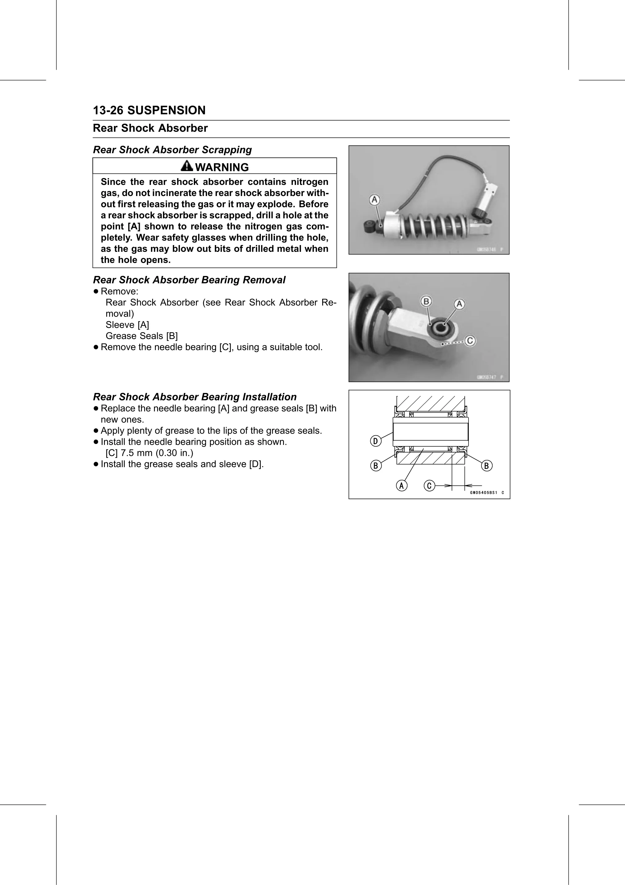 Service Manual page 506 — Suspension › Rear Shock Absorber Bearing Installation