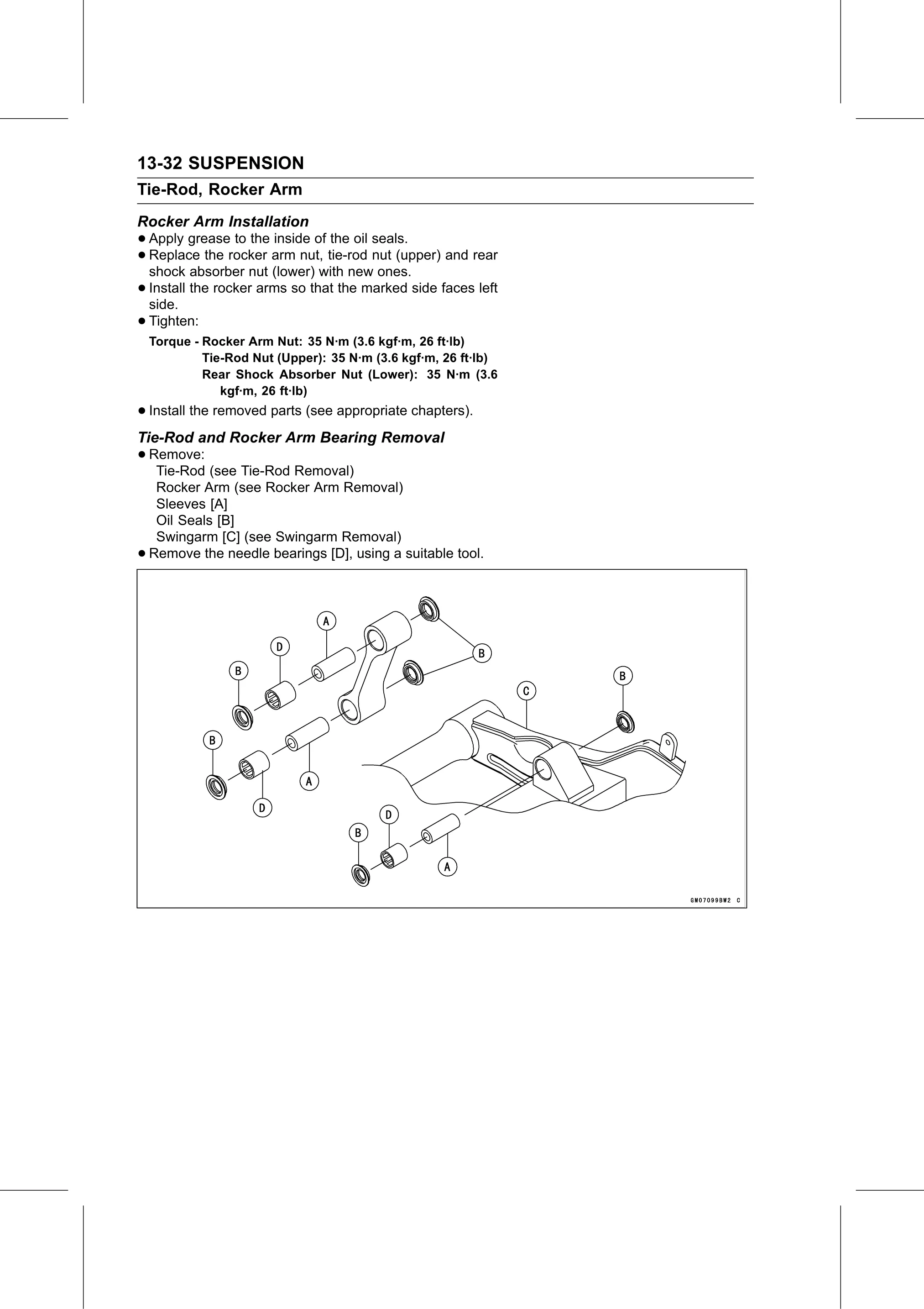 Service Manual page 512 — Suspension › Tie-Rod and Rocker Arm Bearing Removal
