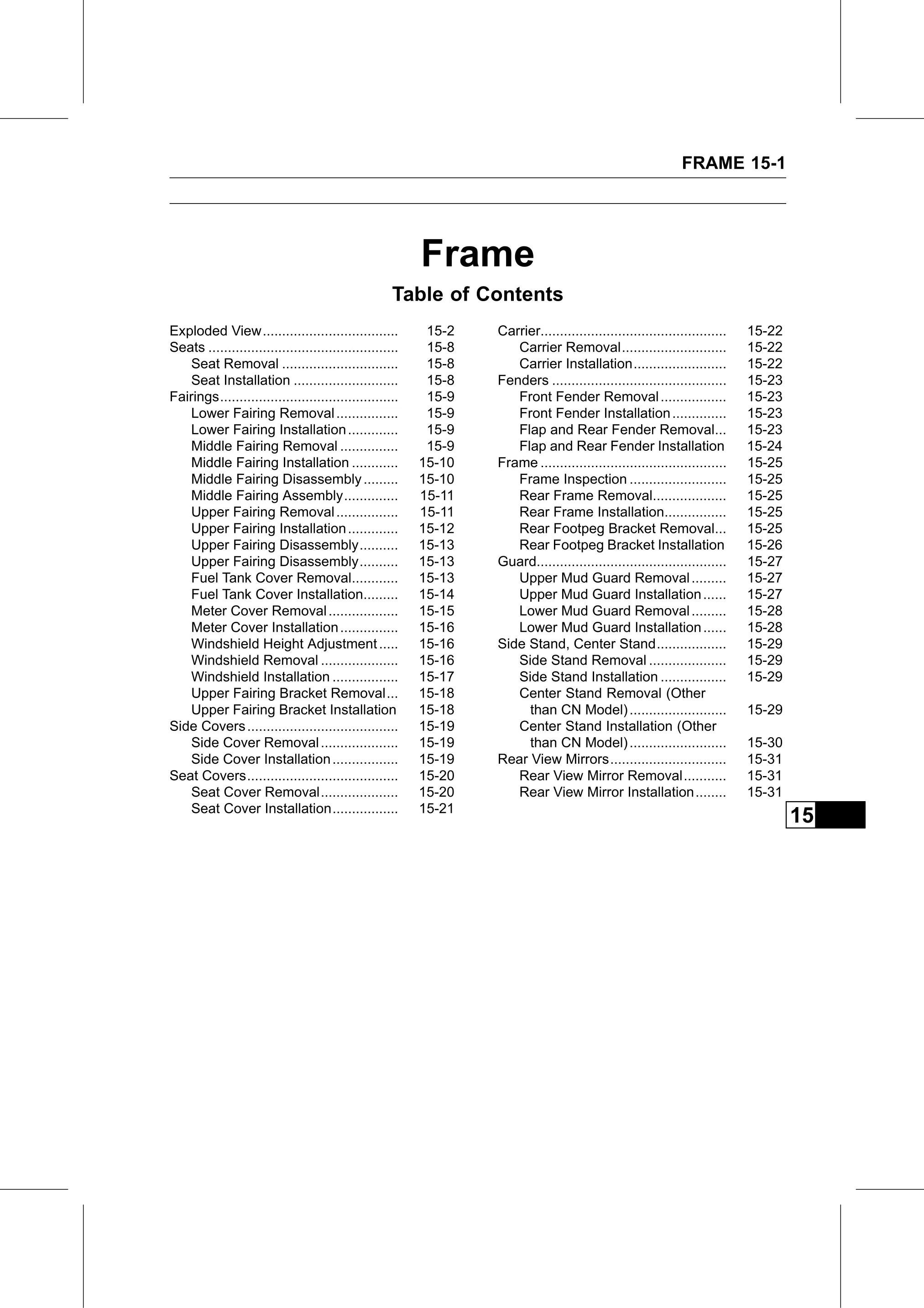 Service Manual page 529 — Frame