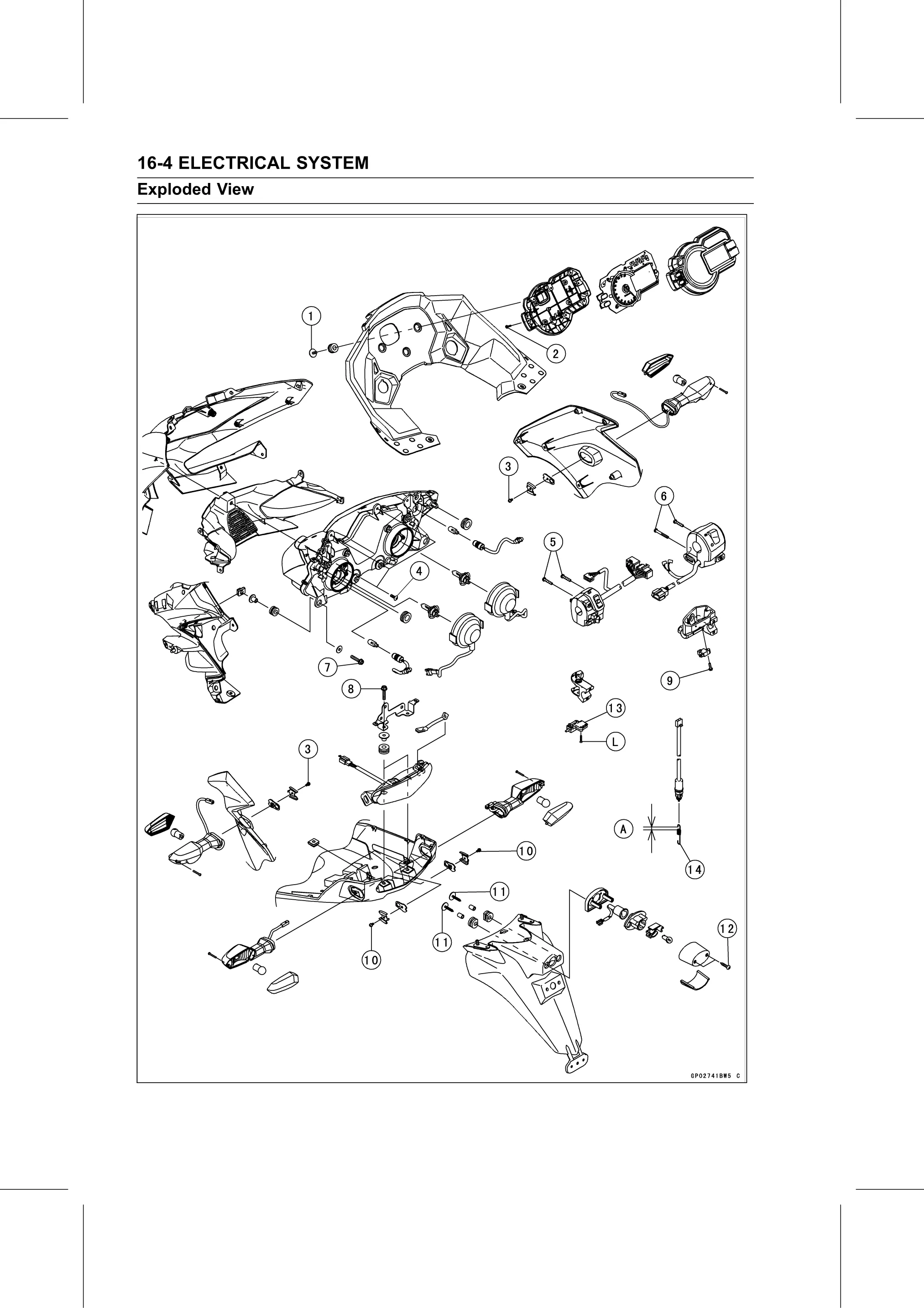 Service Manual page 564 — Electrical System › Exploded View