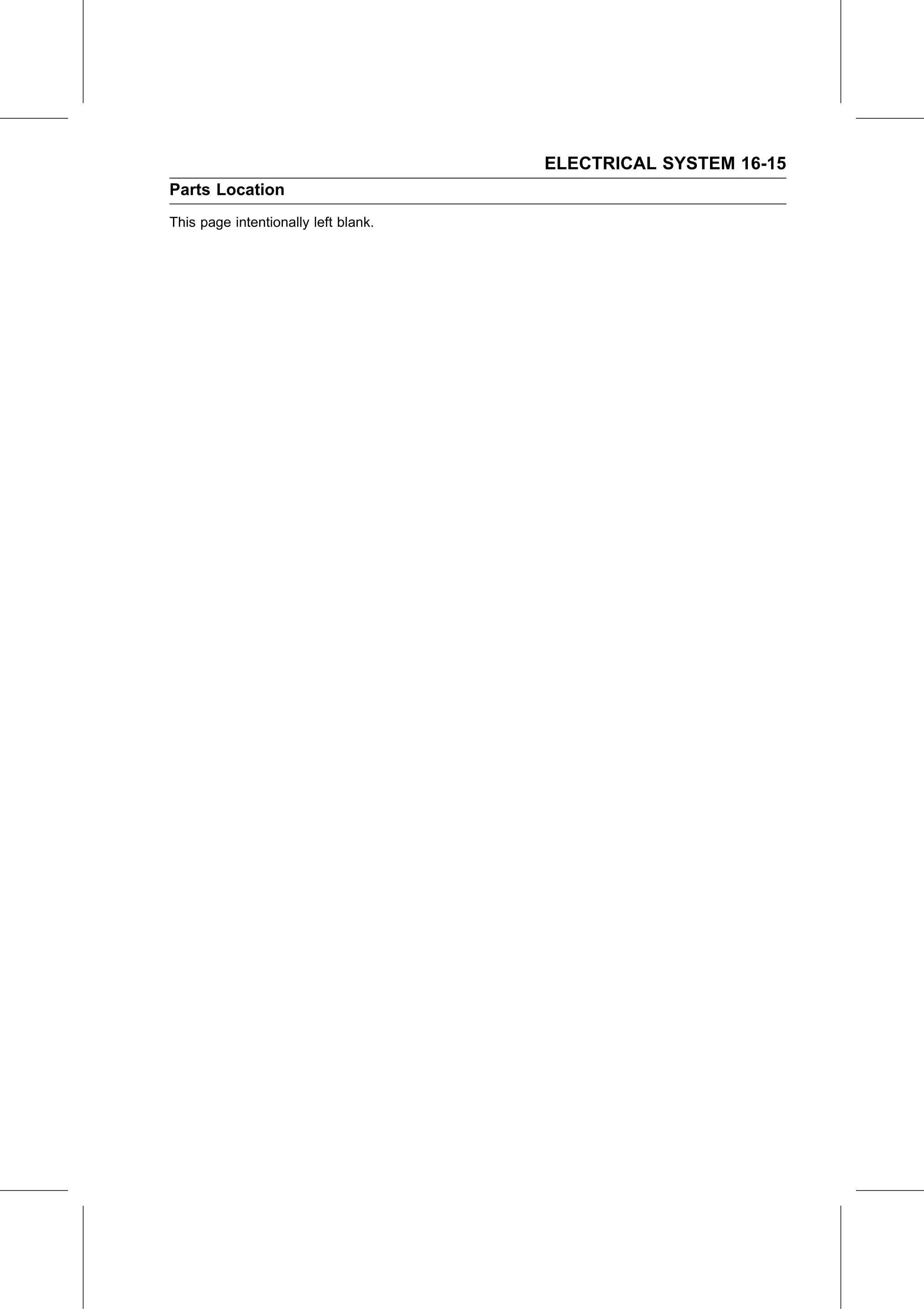 Service Manual page 575 — Electrical System › Parts Location