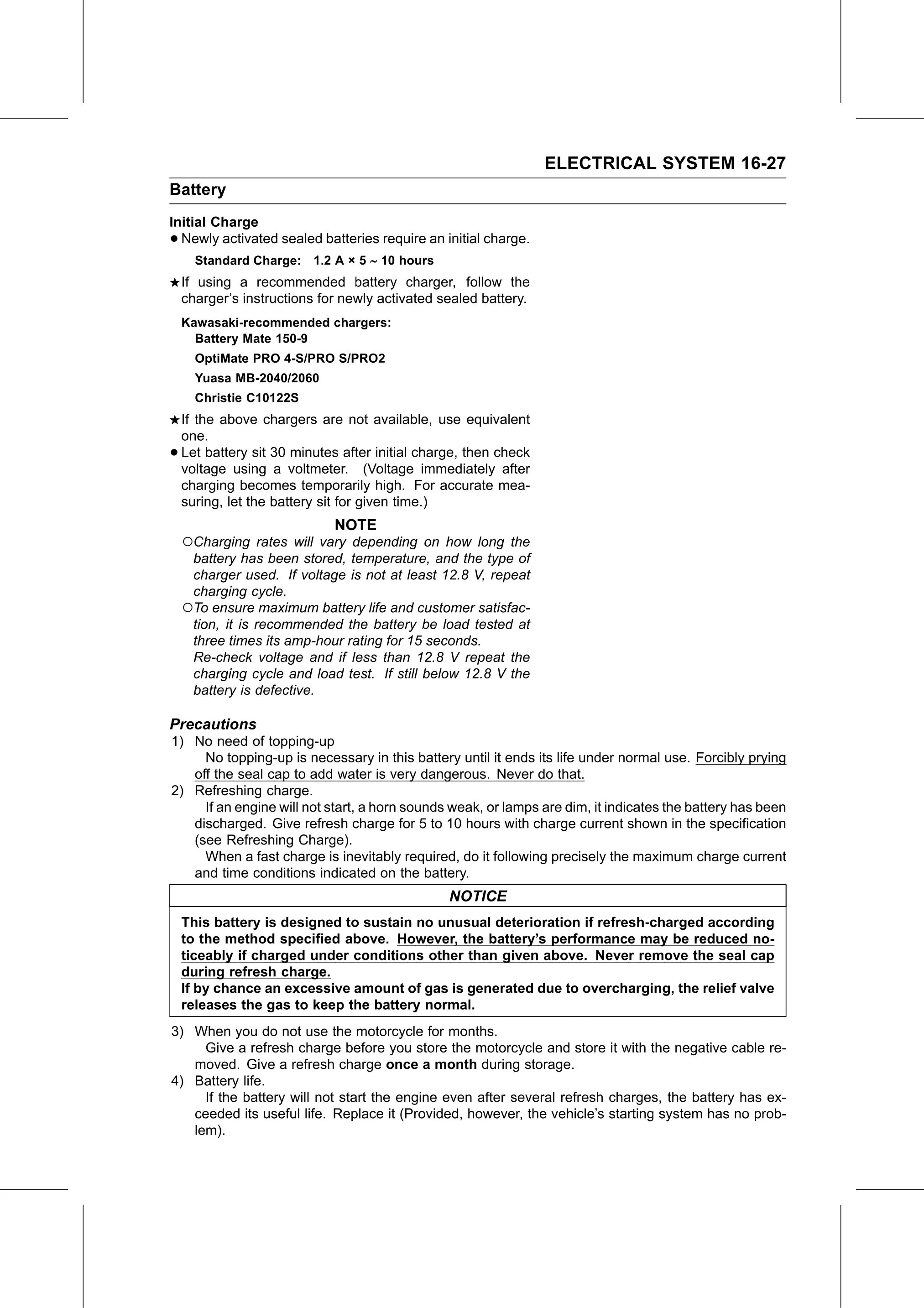 Service Manual page 587 — Electrical System › Precautions