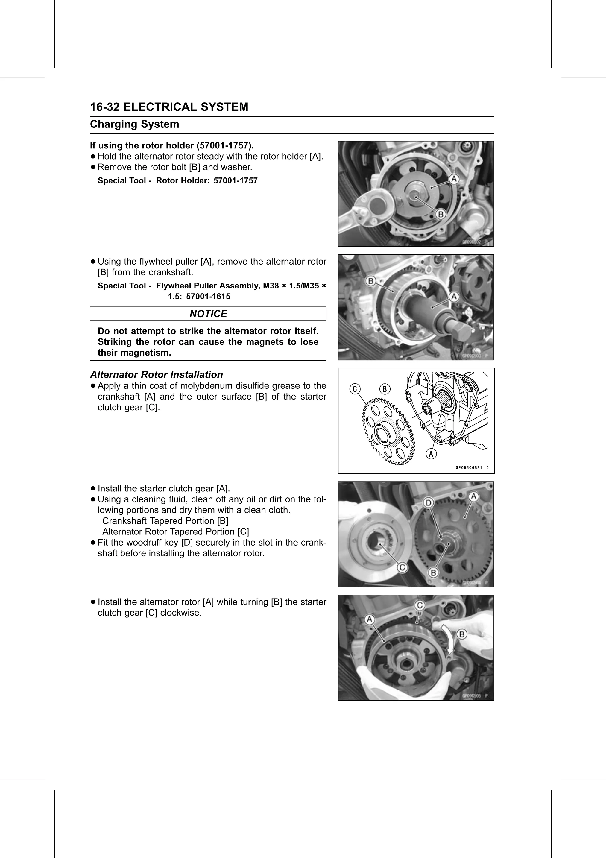 Service Manual page 592 — Electrical System › Alternator Rotor Installation