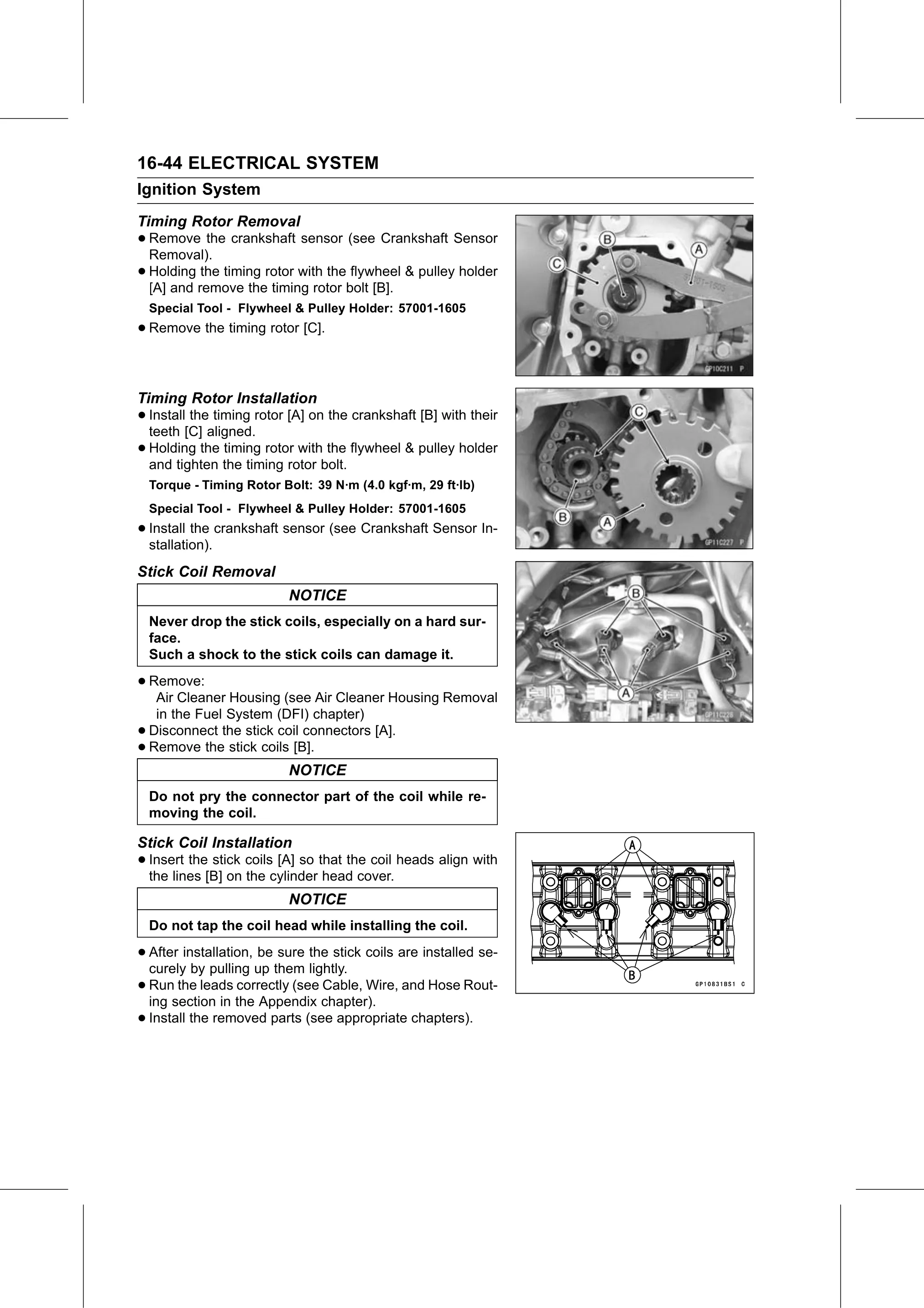 Service Manual page 604 — Electrical System › Stick Coil Installation