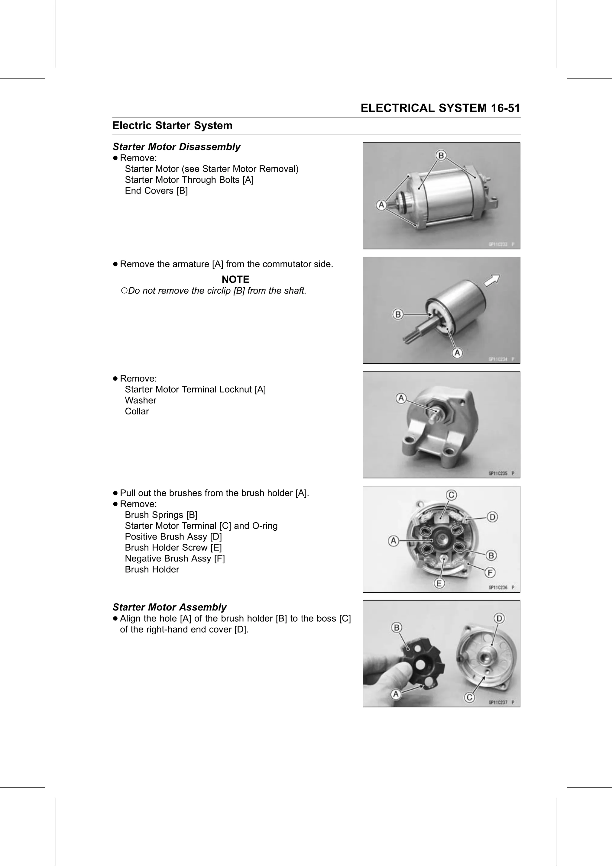 Service Manual page 611 — Electrical System › Starter Motor Assembly