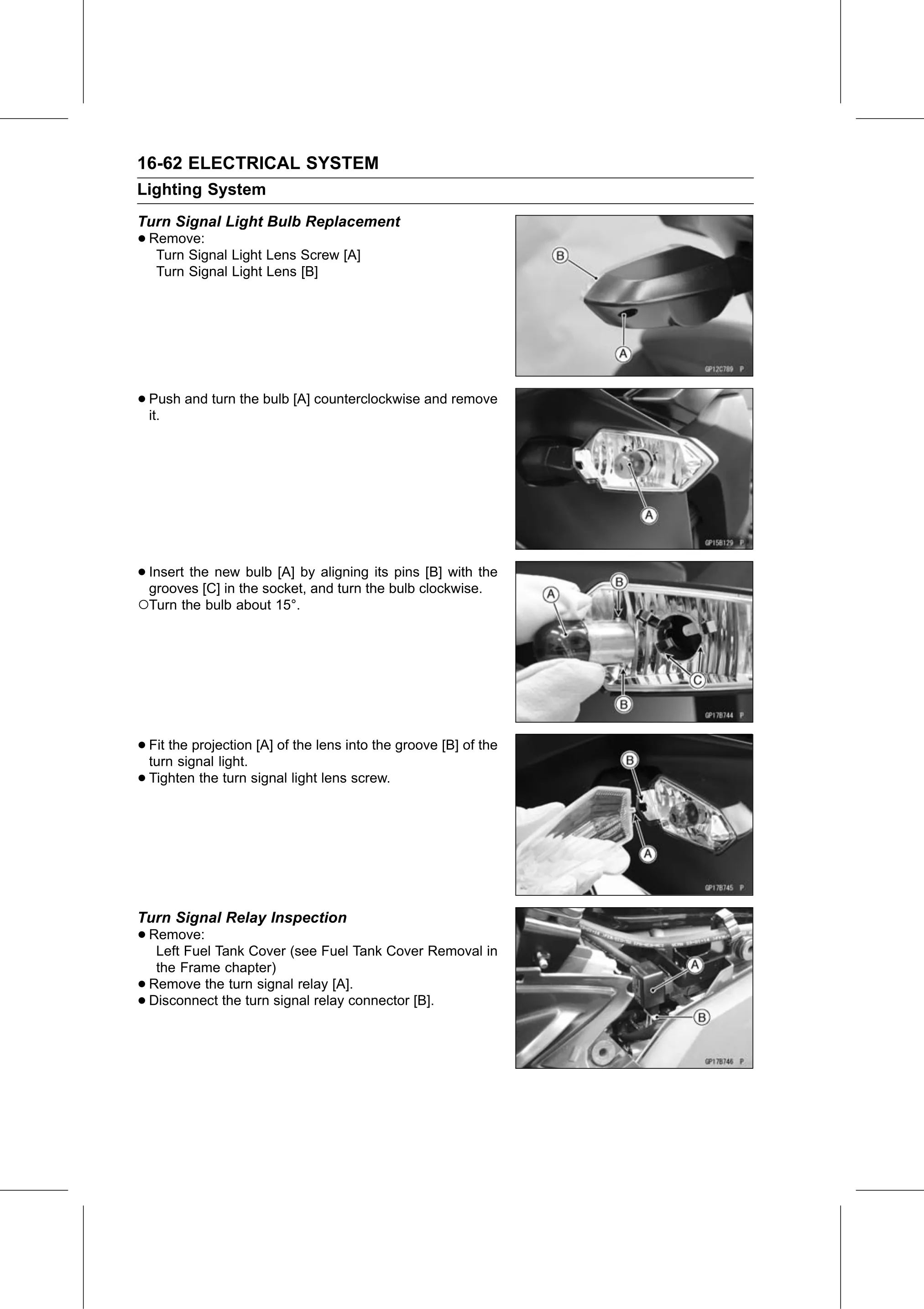Service Manual page 622 — Electrical System › Turn Signal Relay Inspection