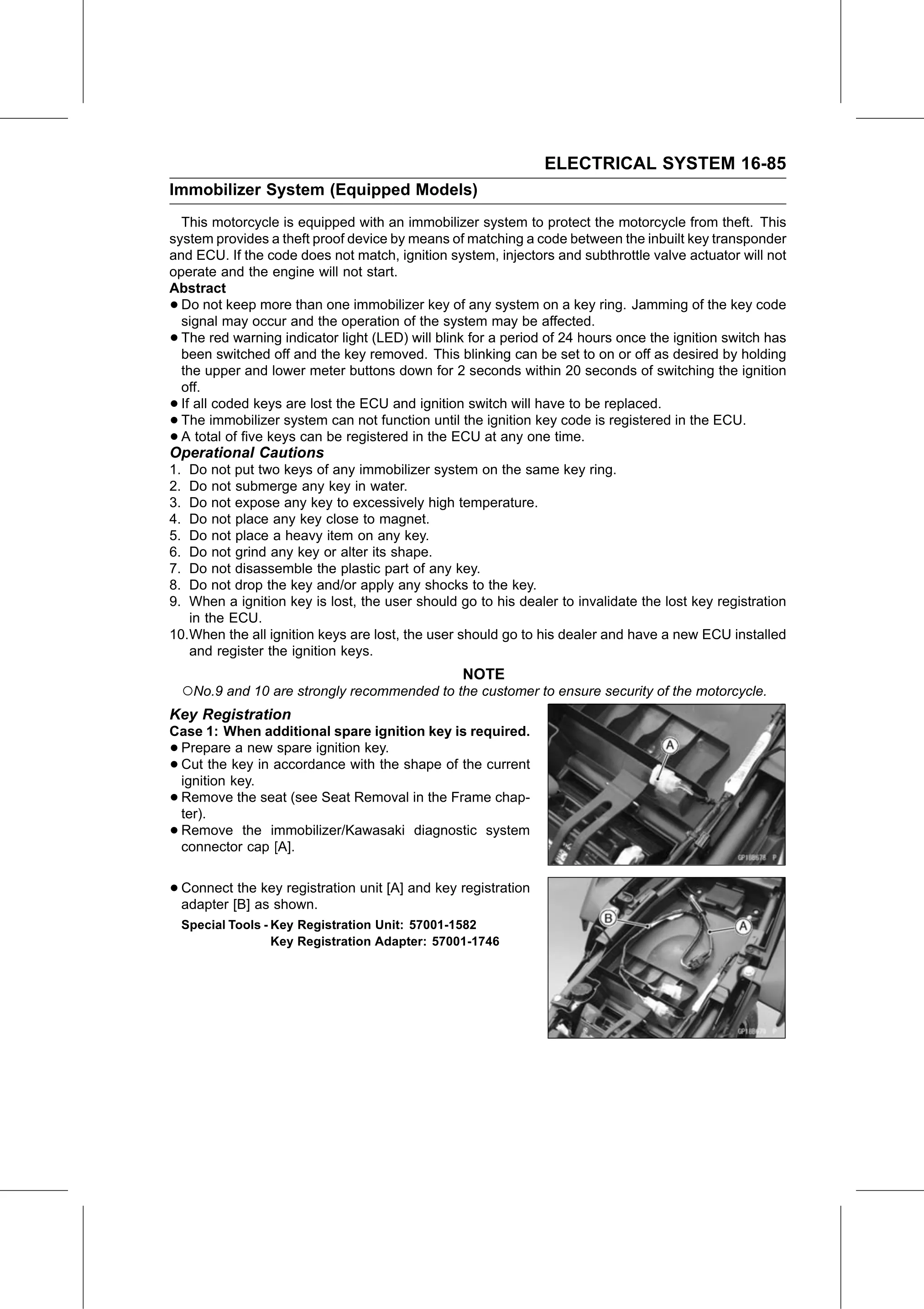 Service Manual page 645 — Electrical System › Key Registration