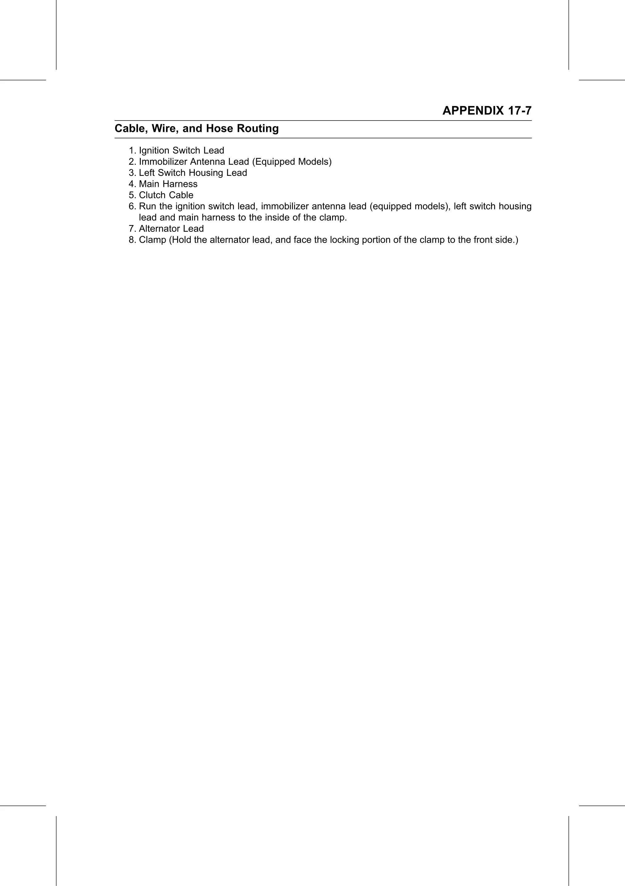 Service Manual page 679 — Appendix › Cable, Wire, and Hose Routing